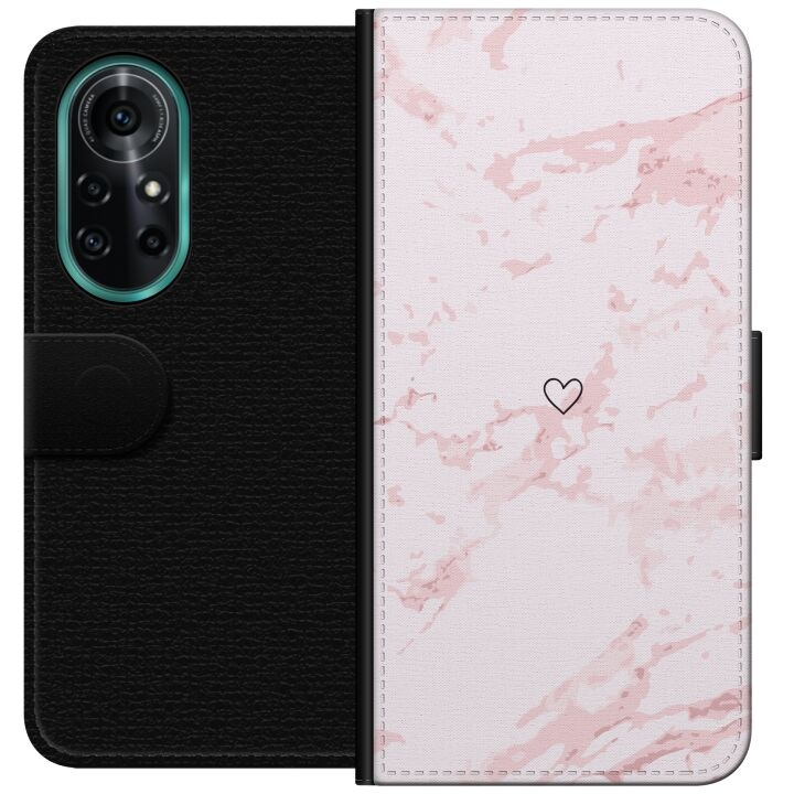 Lommeboketui til Huawei nova 8 Pro med Rosa Hjerte motiv i gruppen SMARTTELEFON & NETTBRETT / Mobilbeskyttelse / Huawei/Honor hos TP E-commerce Nordic AB (A52966)