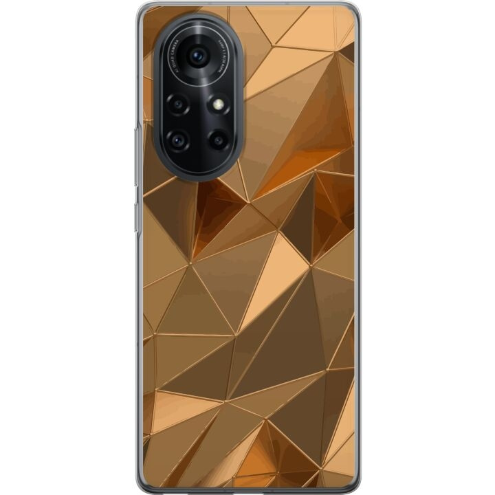 Mobildeksel til Huawei nova 8 Pro med 3D Gull motiv i gruppen SMARTTELEFON & NETTBRETT / Mobilbeskyttelse / Huawei/Honor hos TP E-commerce Nordic AB (A52994)