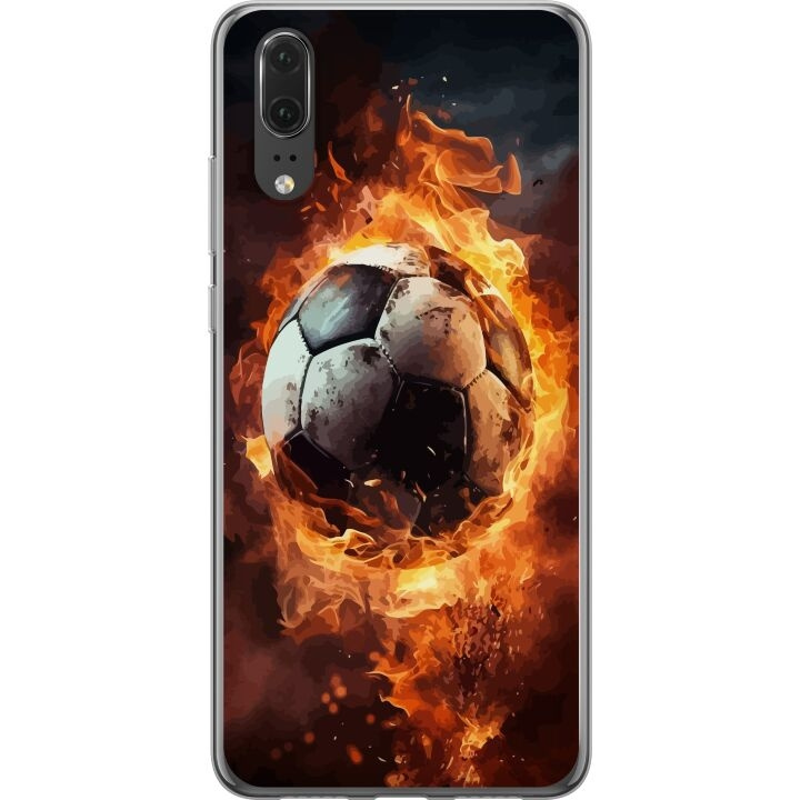 Mobildeksel til Huawei P20 med Fotball motiv i gruppen SMARTTELEFON & NETTBRETT / Mobilbeskyttelse / Huawei/Honor hos TP E-commerce Nordic AB (A53045)