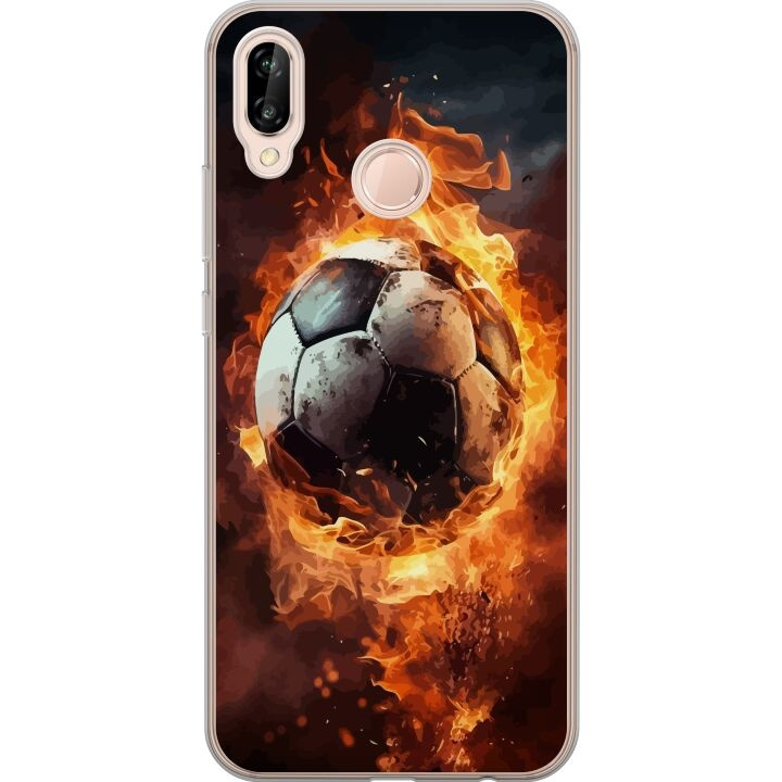 Mobildeksel til Huawei P20 lite med Fotball motiv i gruppen SMARTTELEFON & NETTBRETT / Mobilbeskyttelse / Huawei/Honor hos TP E-commerce Nordic AB (A53099)