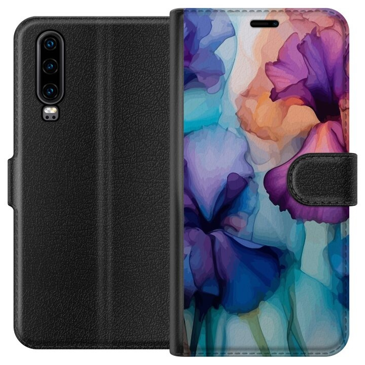 Lommeboketui til Huawei P30 med Magiske blomster motiv i gruppen SMARTTELEFON & NETTBRETT / Mobilbeskyttelse / Huawei/Honor hos TP E-commerce Nordic AB (A53162)