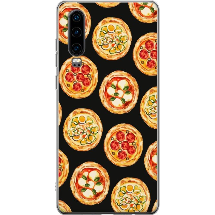 Mobildeksel til Huawei P30 med Pizza motiv i gruppen SMARTTELEFON & NETTBRETT / Mobilbeskyttelse / Huawei/Honor hos TP E-commerce Nordic AB (A53199)