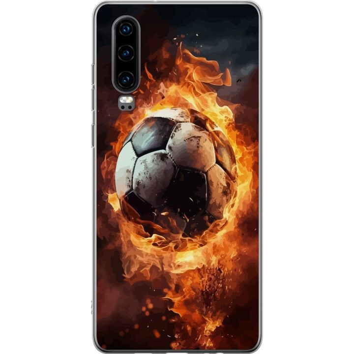 Mobildeksel til Huawei P30 med Fotball motiv i gruppen SMARTTELEFON & NETTBRETT / Mobilbeskyttelse / Huawei/Honor hos TP E-commerce Nordic AB (A53207)