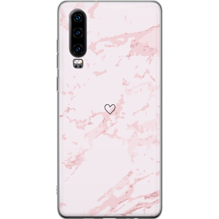 Mobildeksel til Huawei P30 med Rosa Hjerte motiv i gruppen SMARTTELEFON & NETTBRETT / Mobilbeskyttelse / Huawei/Honor hos TP E-commerce Nordic AB (A53209)