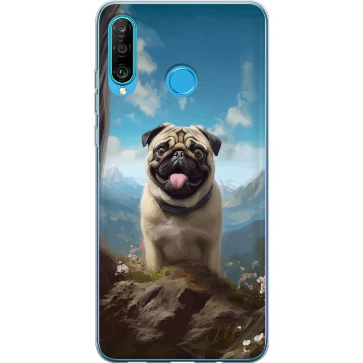 Mobildeksel til Huawei P30 lite med Glad Hund motiv i gruppen SMARTTELEFON & NETTBRETT / Mobilbeskyttelse / Huawei/Honor hos TP E-commerce Nordic AB (A53258)