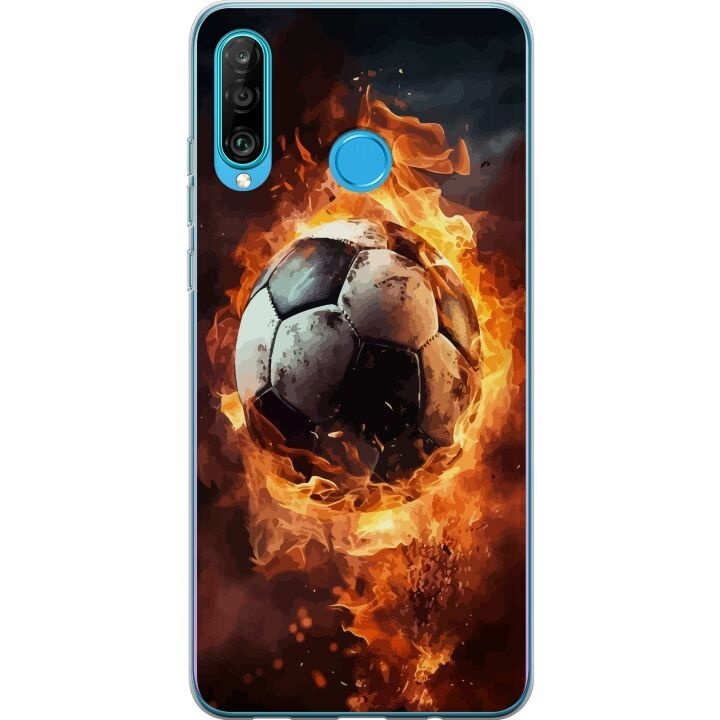 Mobildeksel til Huawei P30 lite med Fotball motiv i gruppen SMARTTELEFON & NETTBRETT / Mobilbeskyttelse / Huawei/Honor hos TP E-commerce Nordic AB (A53261)