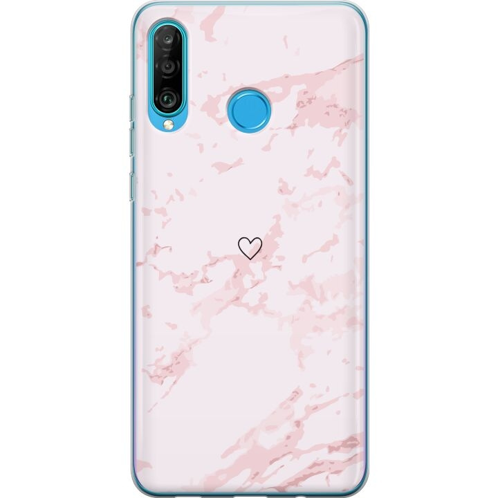 Mobildeksel til Huawei P30 lite med Rosa Hjerte motiv i gruppen SMARTTELEFON & NETTBRETT / Mobilbeskyttelse / Huawei/Honor hos TP E-commerce Nordic AB (A53263)