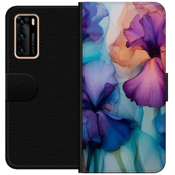 Lommeboketui til Huawei P40 med Magiske blomster motiv i gruppen SMARTTELEFON & NETTBRETT / Mobilbeskyttelse / Huawei/Honor hos TP E-commerce Nordic AB (A53324)