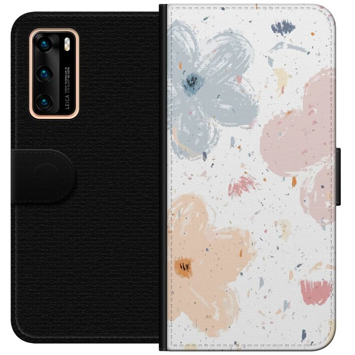 Lommeboketui til Huawei P40 med Blomster motiv i gruppen SMARTTELEFON & NETTBRETT / Mobilbeskyttelse / Huawei/Honor hos TP E-commerce Nordic AB (A53333)