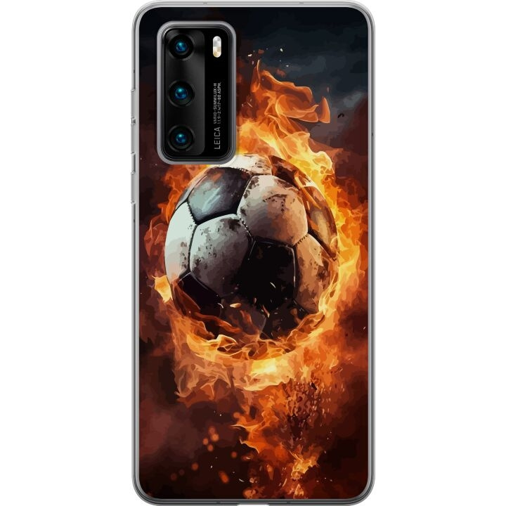 Mobildeksel til Huawei P40 med Fotball motiv i gruppen SMARTTELEFON & NETTBRETT / Mobilbeskyttelse / Huawei/Honor hos TP E-commerce Nordic AB (A53369)