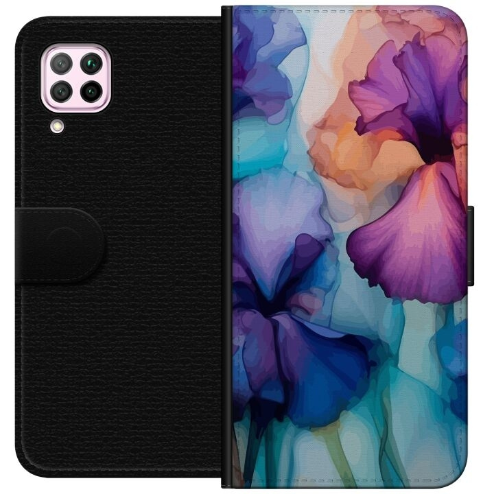 Lommeboketui til Huawei P40 lite med Magiske blomster motiv i gruppen SMARTTELEFON & NETTBRETT / Mobilbeskyttelse / Huawei/Honor hos TP E-commerce Nordic AB (A53378)