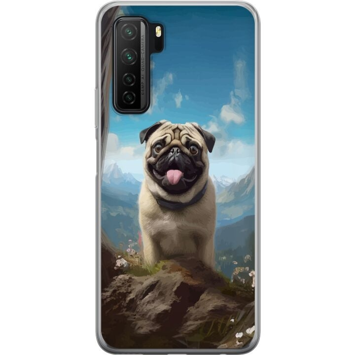 Mobildeksel til Huawei P40 lite 5G med Glad Hund motiv i gruppen SMARTTELEFON & NETTBRETT / Mobilbeskyttelse / Huawei/Honor hos TP E-commerce Nordic AB (A53447)