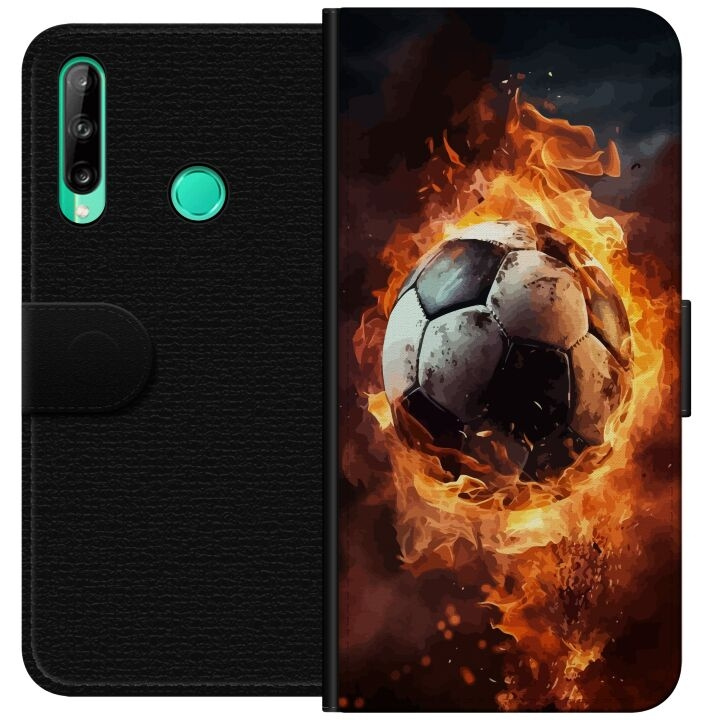 Lommeboketui til Huawei P40 lite E med Fotball motiv i gruppen SMARTTELEFON & NETTBRETT / Mobilbeskyttelse / Huawei/Honor hos TP E-commerce Nordic AB (A53477)