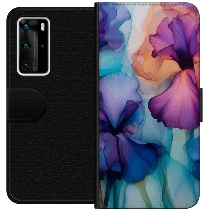 Lommeboketui til Huawei P40 Pro med Magiske blomster motiv i gruppen SMARTTELEFON & NETTBRETT / Mobilbeskyttelse / Huawei/Honor hos TP E-commerce Nordic AB (A53513)