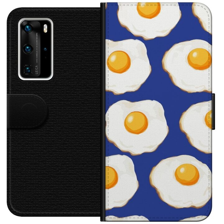 Lommeboketui til Huawei P40 Pro med Stekte egg motiv i gruppen SMARTTELEFON & NETTBRETT / Mobilbeskyttelse / Huawei/Honor hos TP E-commerce Nordic AB (A53516)