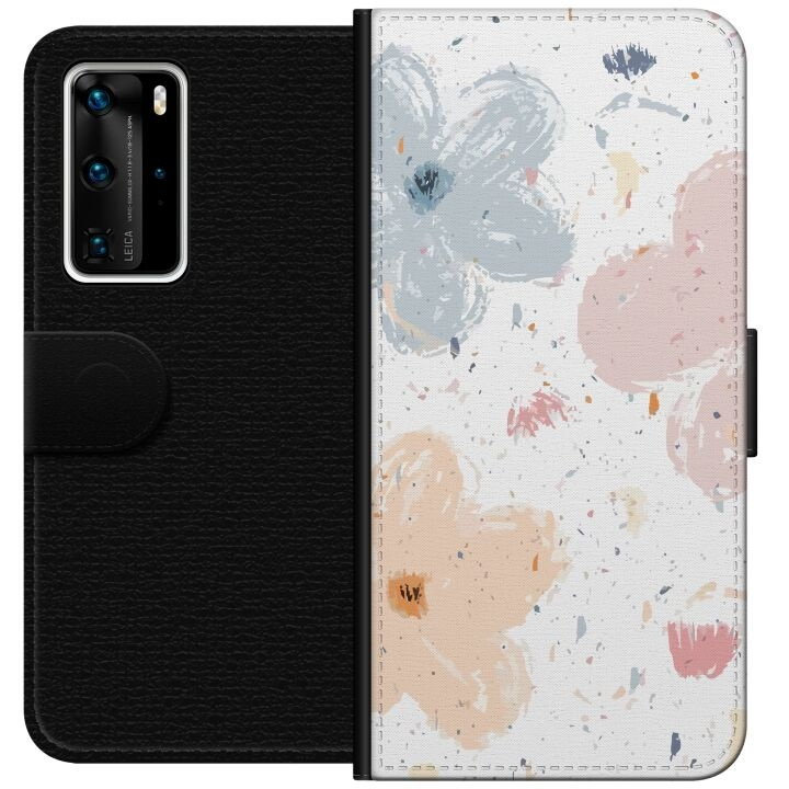 Lommeboketui til Huawei P40 Pro med Blomster motiv i gruppen SMARTTELEFON & NETTBRETT / Mobilbeskyttelse / Huawei/Honor hos TP E-commerce Nordic AB (A53522)