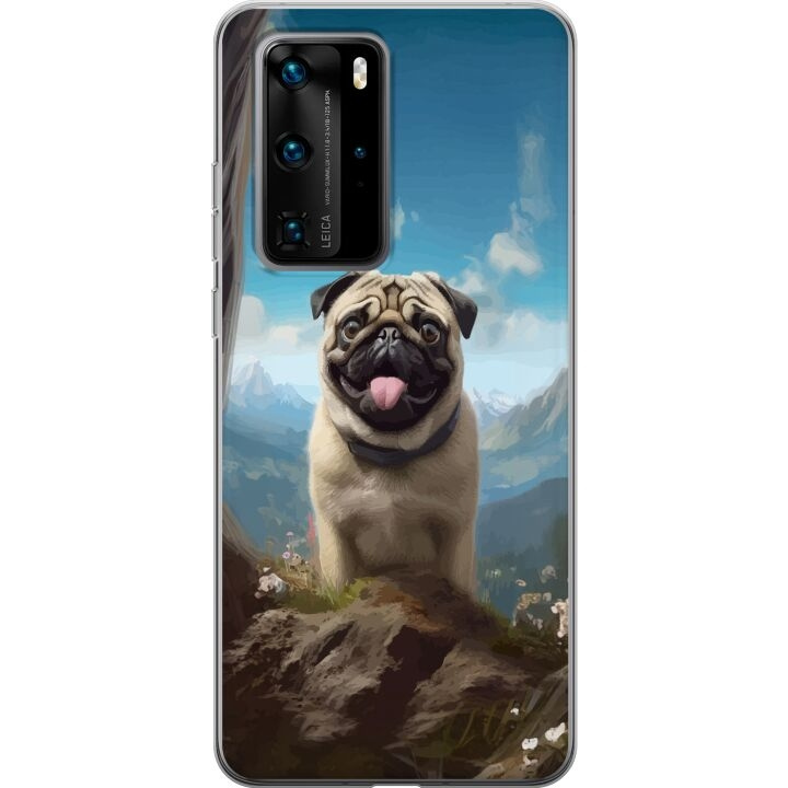 Mobildeksel til Huawei P40 Pro med Glad Hund motiv i gruppen SMARTTELEFON & NETTBRETT / Mobilbeskyttelse / Huawei/Honor hos TP E-commerce Nordic AB (A53555)