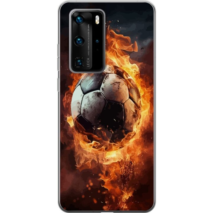 Mobildeksel til Huawei P40 Pro med Fotball motiv i gruppen SMARTTELEFON & NETTBRETT / Mobilbeskyttelse / Huawei/Honor hos TP E-commerce Nordic AB (A53558)