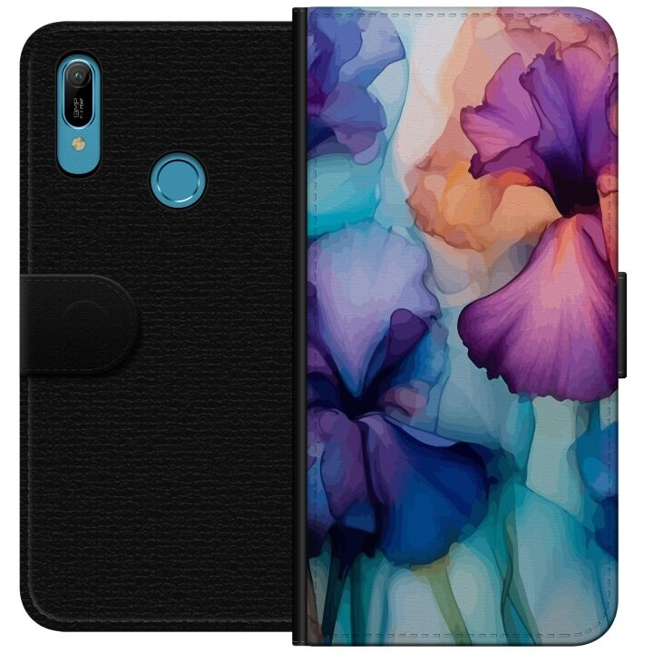 Lommeboketui til Huawei Y6 (2019) med Magiske blomster motiv i gruppen SMARTTELEFON & NETTBRETT / Mobilbeskyttelse / Huawei/Honor hos TP E-commerce Nordic AB (A53780)