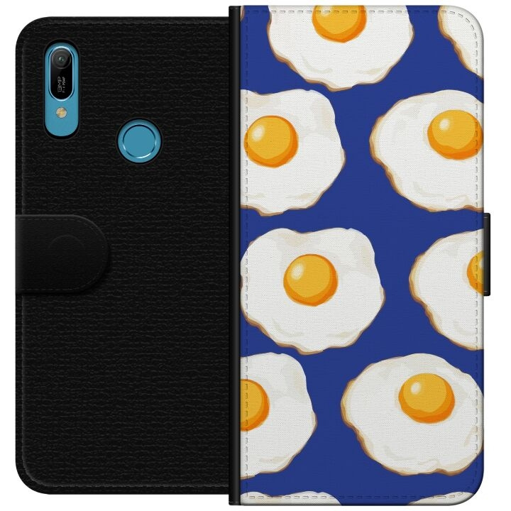 Lommeboketui til Huawei Y6 (2019) med Stekte egg motiv i gruppen SMARTTELEFON & NETTBRETT / Mobilbeskyttelse / Huawei/Honor hos TP E-commerce Nordic AB (A53783)