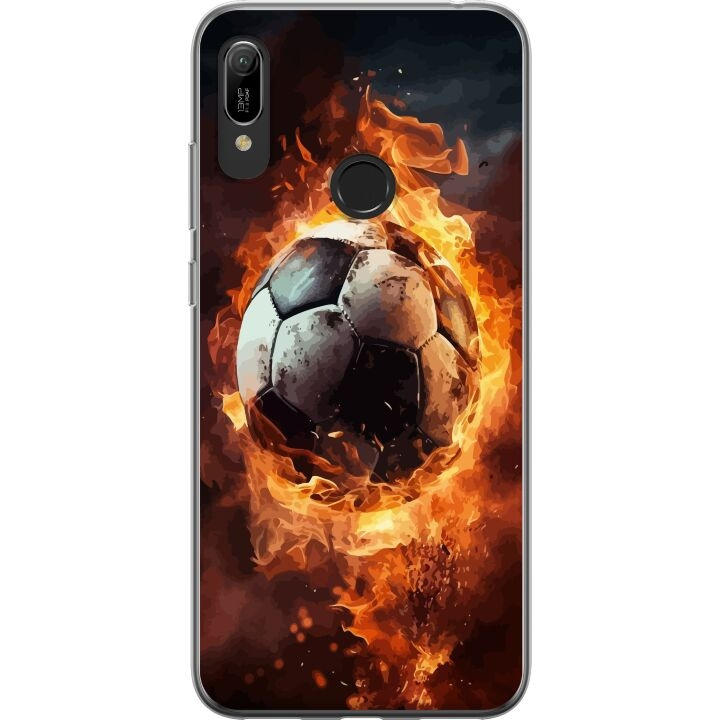 Mobildeksel til Huawei Y6 (2019) med Fotball motiv i gruppen SMARTTELEFON & NETTBRETT / Mobilbeskyttelse / Huawei/Honor hos TP E-commerce Nordic AB (A53824)