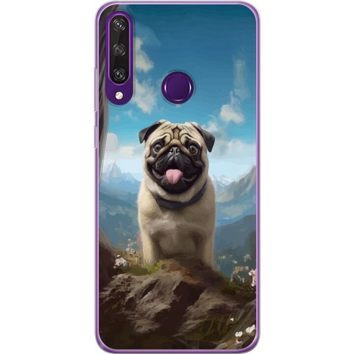 Mobildeksel til Huawei Y6p med Glad Hund motiv i gruppen SMARTTELEFON & NETTBRETT / Mobilbeskyttelse / Huawei/Honor hos TP E-commerce Nordic AB (A53848)