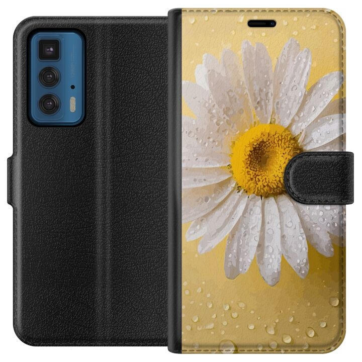 Lommeboketui til Motorola Edge 20 Pro med Porselensblomst motiv i gruppen SMARTTELEFON & NETTBRETT / Mobilbeskyttelse / Motorola hos TP E-commerce Nordic AB (A54044)