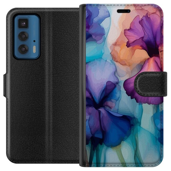 Lommeboketui til Motorola Edge 20 Pro med Magiske blomster motiv i gruppen SMARTTELEFON & NETTBRETT / Mobilbeskyttelse / Motorola hos TP E-commerce Nordic AB (A54047)