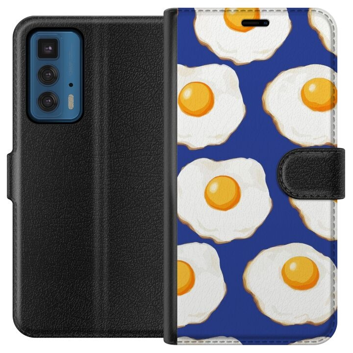 Lommeboketui til Motorola Edge 20 Pro med Stekte egg motiv i gruppen SMARTTELEFON & NETTBRETT / Mobilbeskyttelse / Motorola hos TP E-commerce Nordic AB (A54050)