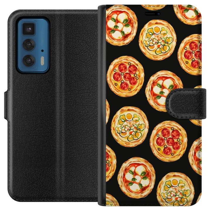 Lommeboketui til Motorola Edge 20 Pro med Pizza motiv i gruppen SMARTTELEFON & NETTBRETT / Mobilbeskyttelse / Motorola hos TP E-commerce Nordic AB (A54057)