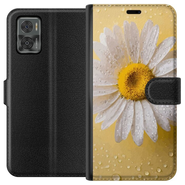 Lommeboketui til Motorola Moto E22i med Porselensblomst motiv i gruppen SMARTTELEFON & NETTBRETT / Mobilbeskyttelse / Motorola hos TP E-commerce Nordic AB (A54125)