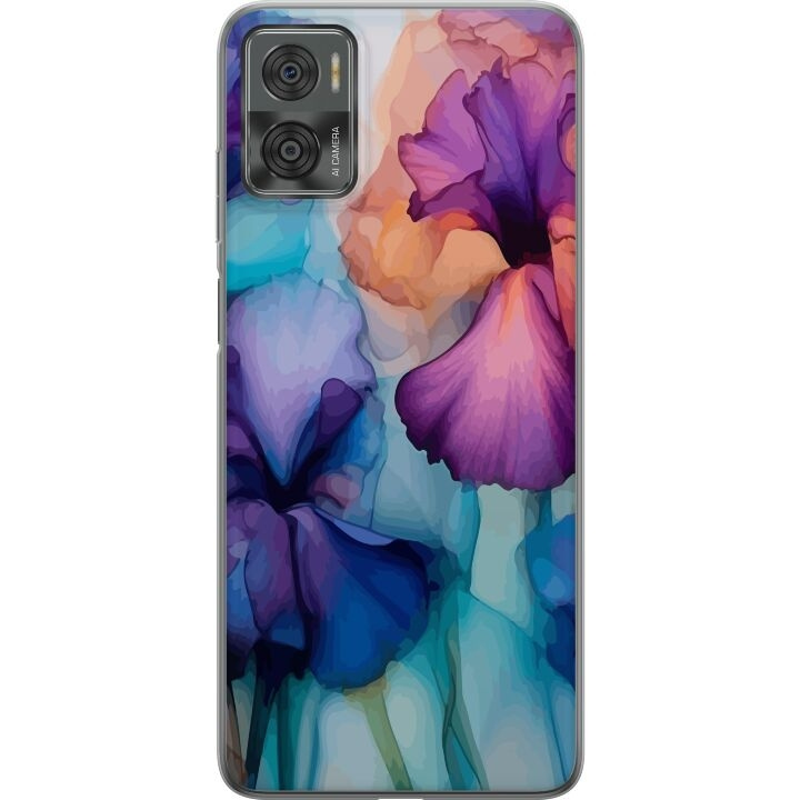 Mobildeksel til Motorola Moto E22i med Magiske blomster motiv i gruppen SMARTTELEFON & NETTBRETT / Mobilbeskyttelse / Motorola hos TP E-commerce Nordic AB (A54155)