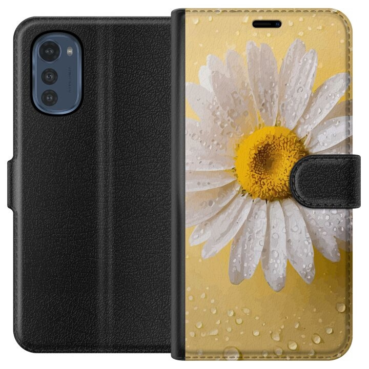 Lommeboketui til Motorola Moto E32s med Porselensblomst motiv i gruppen SMARTTELEFON & NETTBRETT / Mobilbeskyttelse / Motorola hos TP E-commerce Nordic AB (A54233)