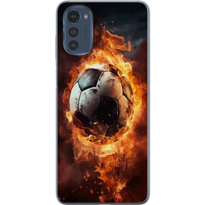 Mobildeksel til Motorola Moto E32s med Fotball motiv i gruppen SMARTTELEFON & NETTBRETT / Mobilbeskyttelse / Motorola hos TP E-commerce Nordic AB (A54281)