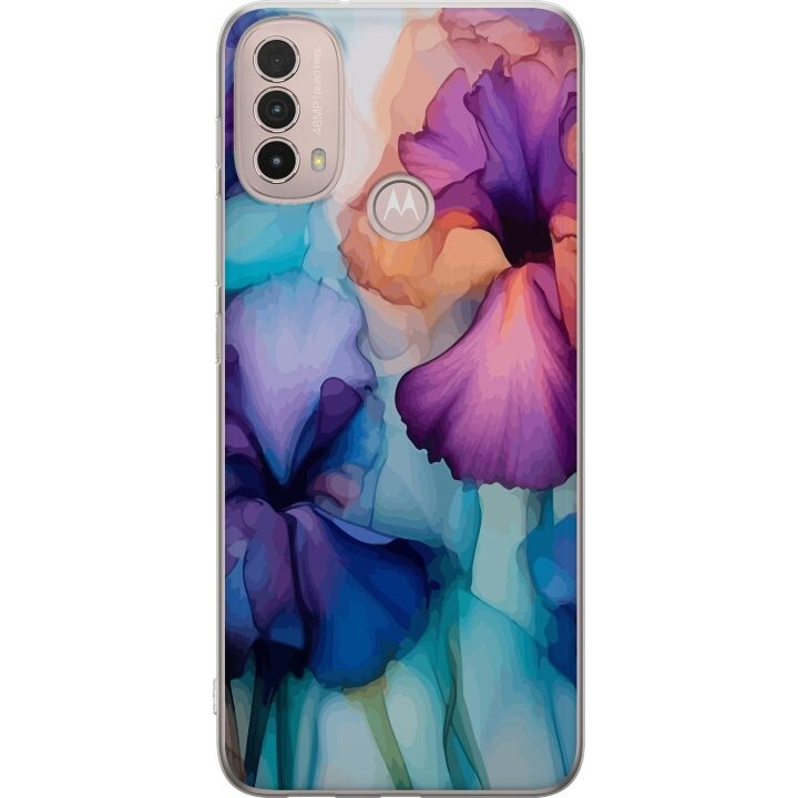 Mobildeksel til Motorola Moto E40 med Magiske blomster motiv i gruppen SMARTTELEFON & NETTBRETT / Mobilbeskyttelse / Motorola hos TP E-commerce Nordic AB (A54290)