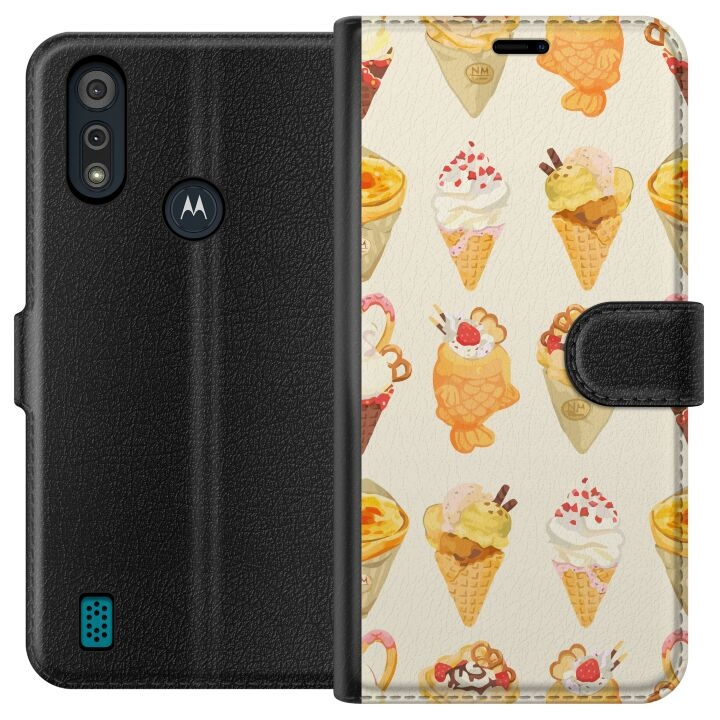 Lommeboketui til Motorola Moto E6i med Glassig motiv i gruppen SMARTTELEFON & NETTBRETT / Mobilbeskyttelse / Motorola hos TP E-commerce Nordic AB (A54325)