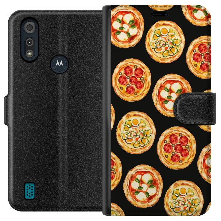 Lommeboketui til Motorola Moto E6i med Pizza motiv i gruppen SMARTTELEFON & NETTBRETT / Mobilbeskyttelse / Motorola hos TP E-commerce Nordic AB (A54327)