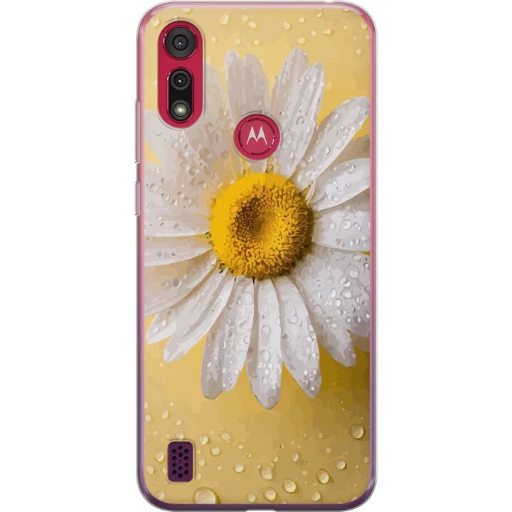 Mobildeksel til Motorola Moto E6s (2020) med Porselensblomst motiv i gruppen SMARTTELEFON & NETTBRETT / Mobilbeskyttelse / Motorola hos TP E-commerce Nordic AB (A54368)