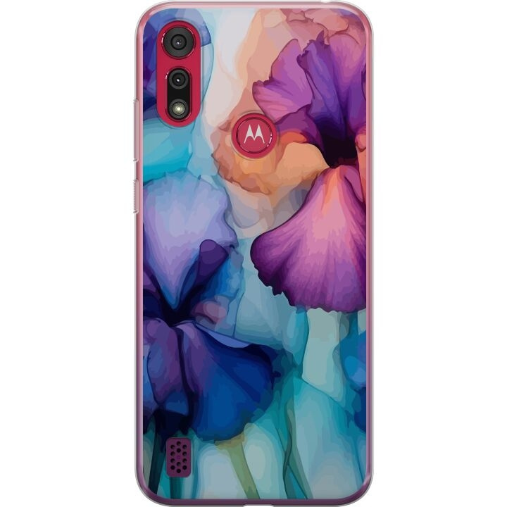 Mobildeksel til Motorola Moto E6s (2020) med Magiske blomster motiv i gruppen SMARTTELEFON & NETTBRETT / Mobilbeskyttelse / Motorola hos TP E-commerce Nordic AB (A54371)