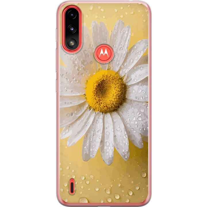 Mobildeksel til Motorola Moto E7 Power med Porselensblomst motiv i gruppen SMARTTELEFON & NETTBRETT / Mobilbeskyttelse / Motorola hos TP E-commerce Nordic AB (A54449)