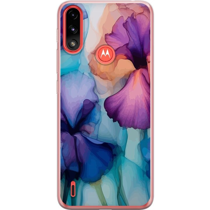 Mobildeksel til Motorola Moto E7 Power med Magiske blomster motiv i gruppen SMARTTELEFON & NETTBRETT / Mobilbeskyttelse / Motorola hos TP E-commerce Nordic AB (A54452)