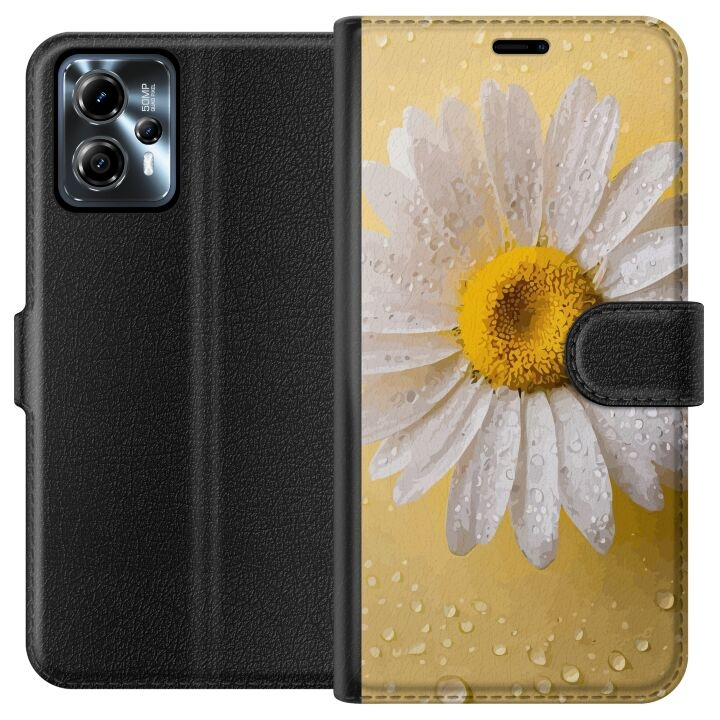 Lommeboketui til Motorola Moto G13 med Porselensblomst motiv i gruppen SMARTTELEFON & NETTBRETT / Mobilbeskyttelse / Motorola hos TP E-commerce Nordic AB (A54638)