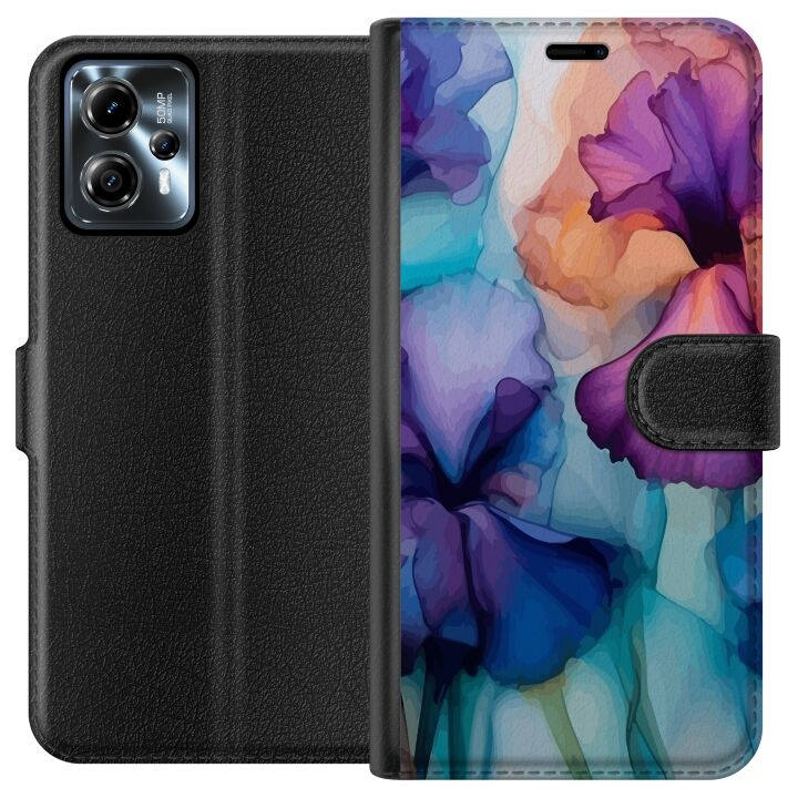 Lommeboketui til Motorola Moto G13 med Magiske blomster motiv i gruppen SMARTTELEFON & NETTBRETT / Mobilbeskyttelse / Motorola hos TP E-commerce Nordic AB (A54641)