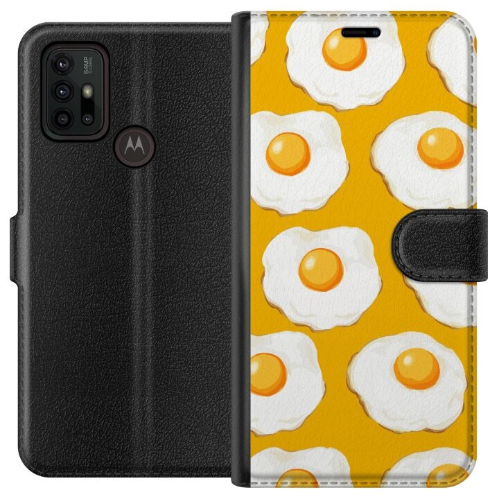 Lommeboketui til Motorola Moto G30 med Stekt egg motiv i gruppen SMARTTELEFON & NETTBRETT / Mobilbeskyttelse / Motorola hos TP E-commerce Nordic AB (A54829)