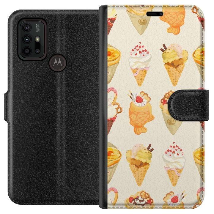 Lommeboketui til Motorola Moto G30 med Glassig motiv i gruppen SMARTTELEFON & NETTBRETT / Mobilbeskyttelse / Motorola hos TP E-commerce Nordic AB (A54838)