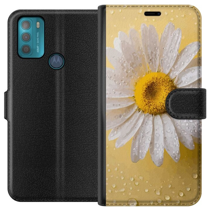 Lommeboketui til Motorola Moto G50 med Porselensblomst motiv i gruppen SMARTTELEFON & NETTBRETT / Mobilbeskyttelse / Motorola hos TP E-commerce Nordic AB (A55016)