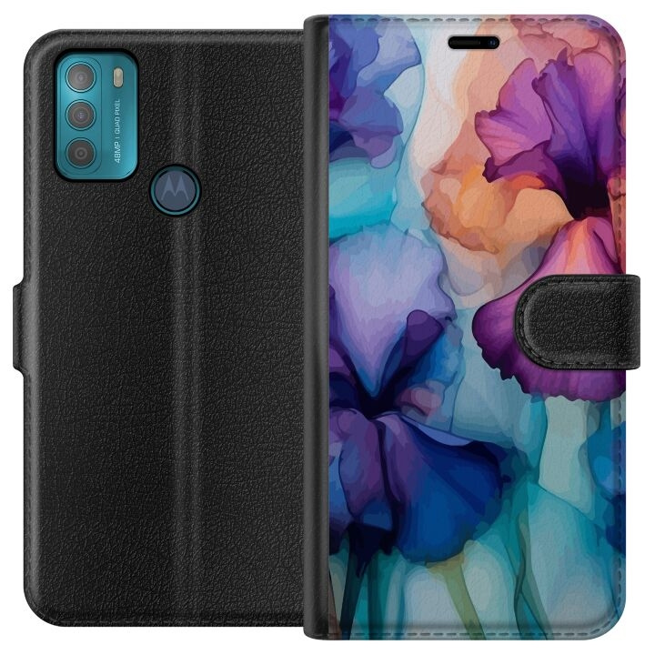 Lommeboketui til Motorola Moto G50 med Magiske blomster motiv i gruppen SMARTTELEFON & NETTBRETT / Mobilbeskyttelse / Motorola hos TP E-commerce Nordic AB (A55019)