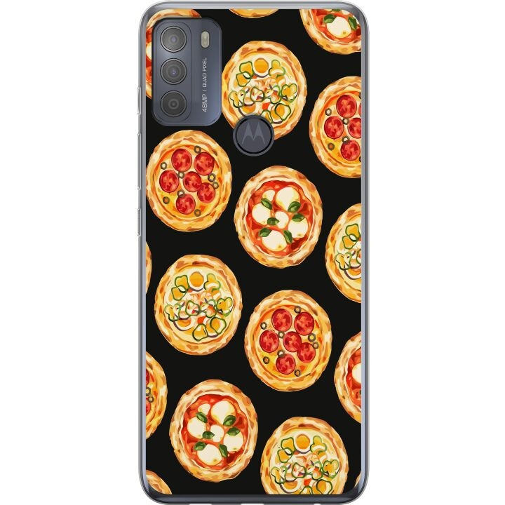 Mobildeksel til Motorola Moto G50 med Pizza motiv i gruppen SMARTTELEFON & NETTBRETT / Mobilbeskyttelse / Motorola hos TP E-commerce Nordic AB (A55056)