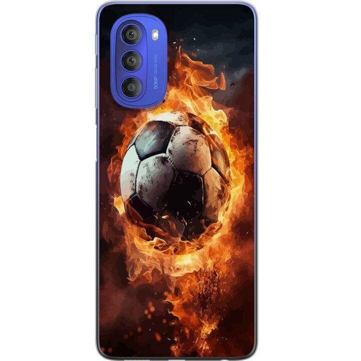 Mobildeksel til Motorola Moto G51 5G med Fotball motiv i gruppen SMARTTELEFON & NETTBRETT / Mobilbeskyttelse / Motorola hos TP E-commerce Nordic AB (A55091)