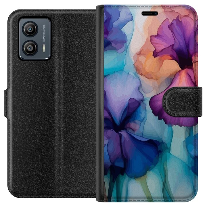 Lommeboketui til Motorola Moto G53 med Magiske blomster motiv i gruppen SMARTTELEFON & NETTBRETT / Mobilbeskyttelse / Motorola hos TP E-commerce Nordic AB (A55100)